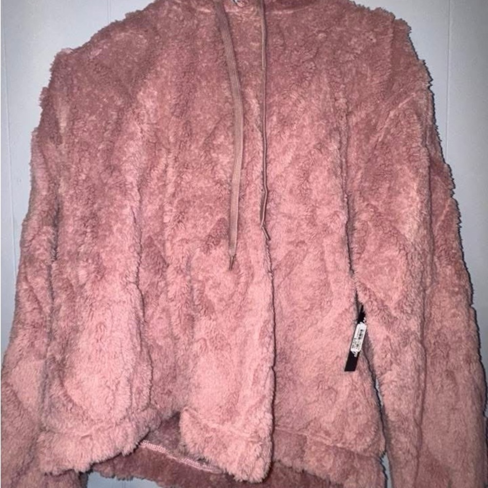 Women's Pink Fuzzy Jacket